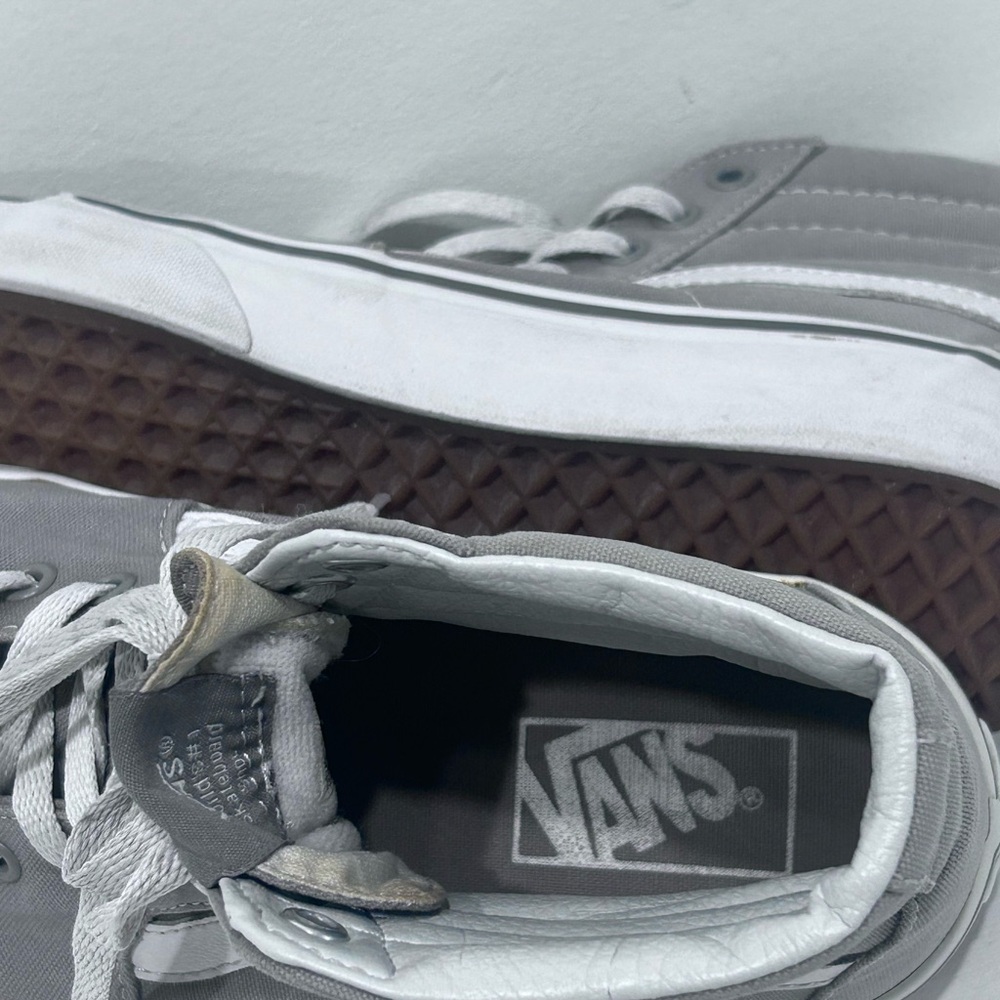 Vans Sk8-Hi Grey High Top Sneakers Skate Shoes Men’s 7 Women’s 8.5 Classic - Picture 11 of 13